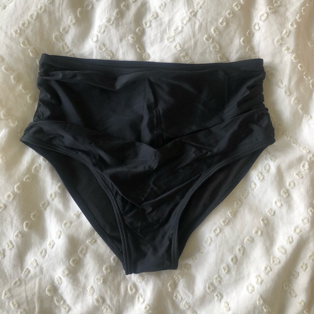 Black High Waited swimming Bottoms